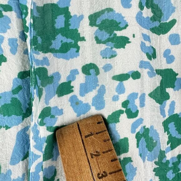 Karlie Blouse Top Womens L Colorful Leopard Print Boho Lined Blue Green Flowy* - Picture 3 of 15